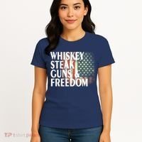 Whiskey Steak Guns And Freedom Women's T-Shirt thumb 4