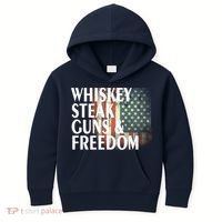 Whiskey Steak Guns And Freedom Kids Hoodie thumb 0