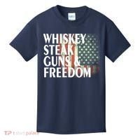 Whiskey Steak Guns And Freedom Kids T-Shirt thumb 0