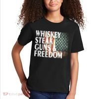 Whiskey Steak Guns And Freedom Kids T-Shirt thumb 2