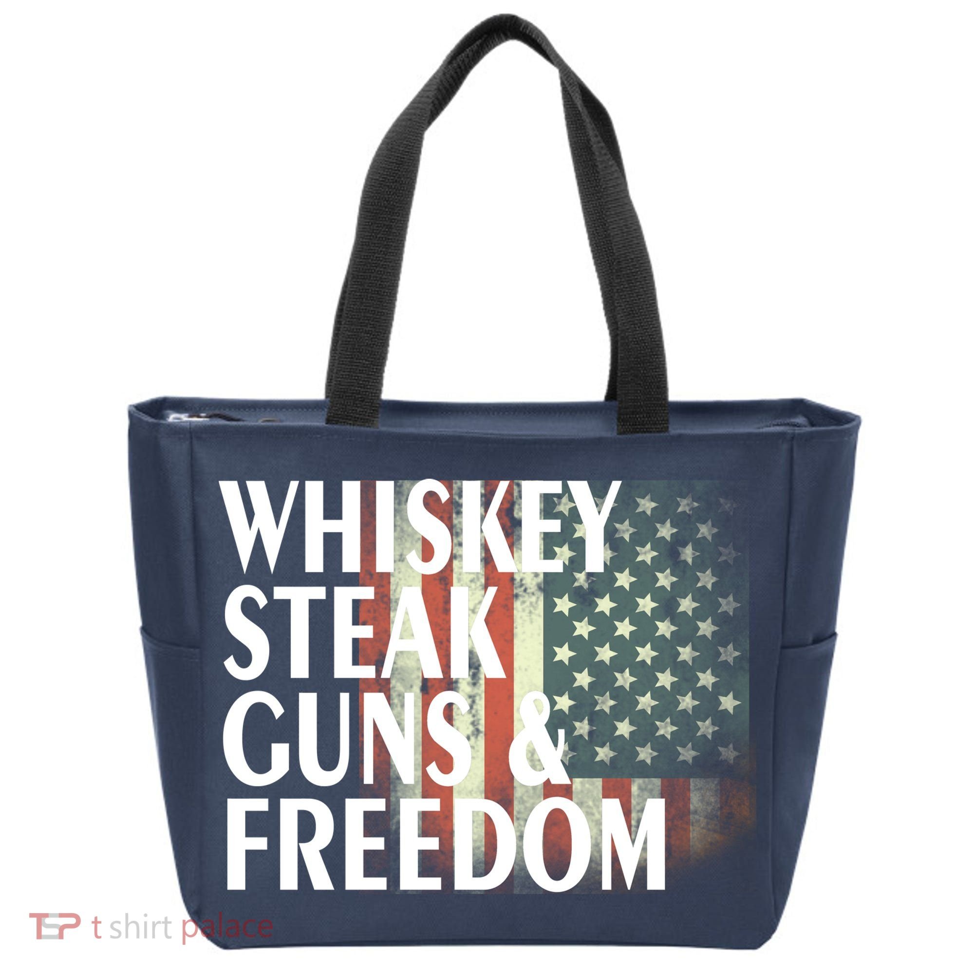 Whiskey Steak Guns And Freedom Tote Bag