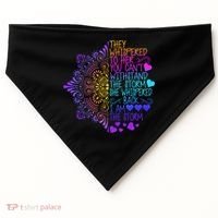 Whispered Back I Am The Storm Floral USA-Made Doggie Bandana thumb 0
