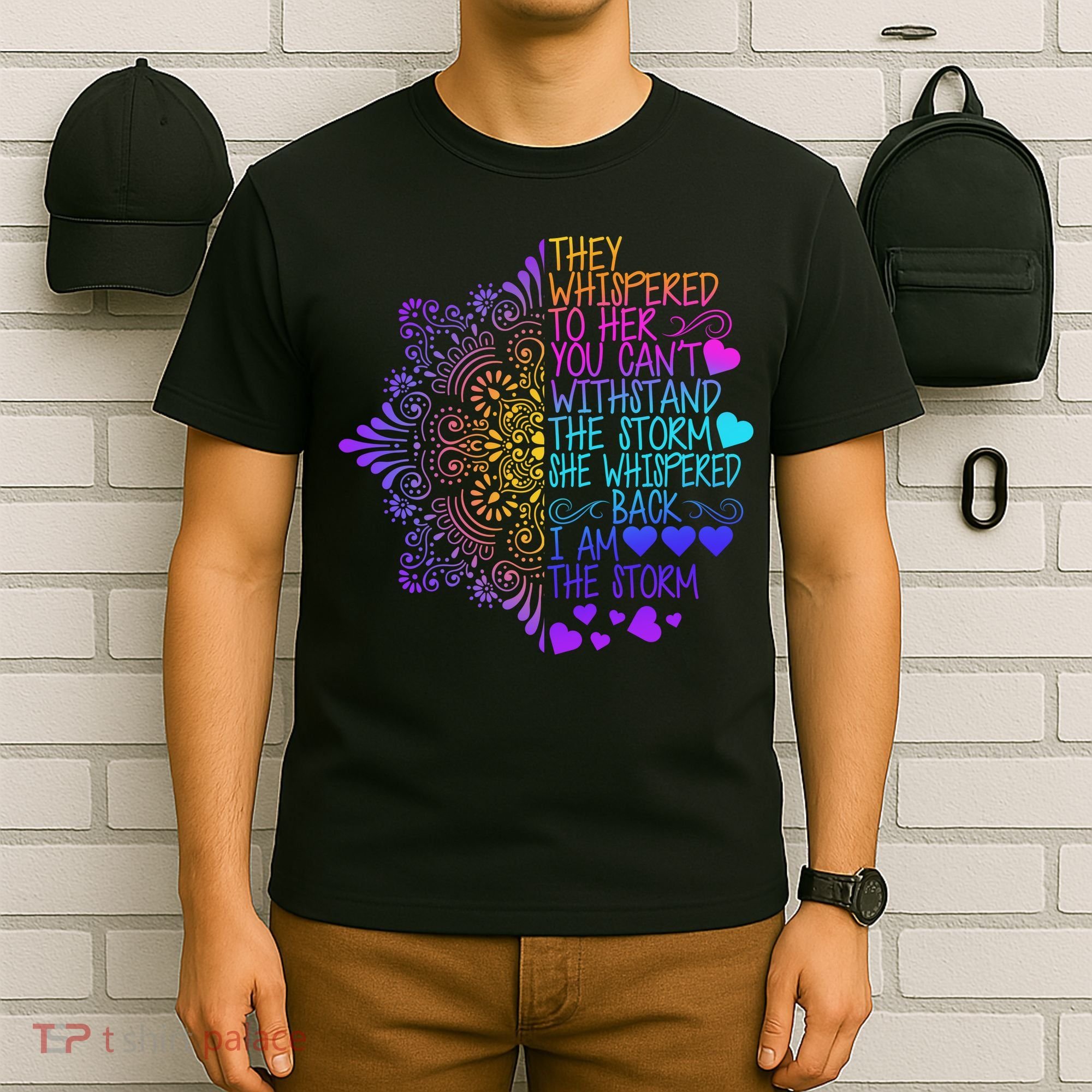 Whispered Back I Am The Storm Floral T-Shirt
