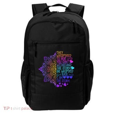 Whispered Back I Am The Storm Floral Backpack
