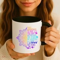Whispered Back I Am The Storm Floral Coffee Mug thumb 3