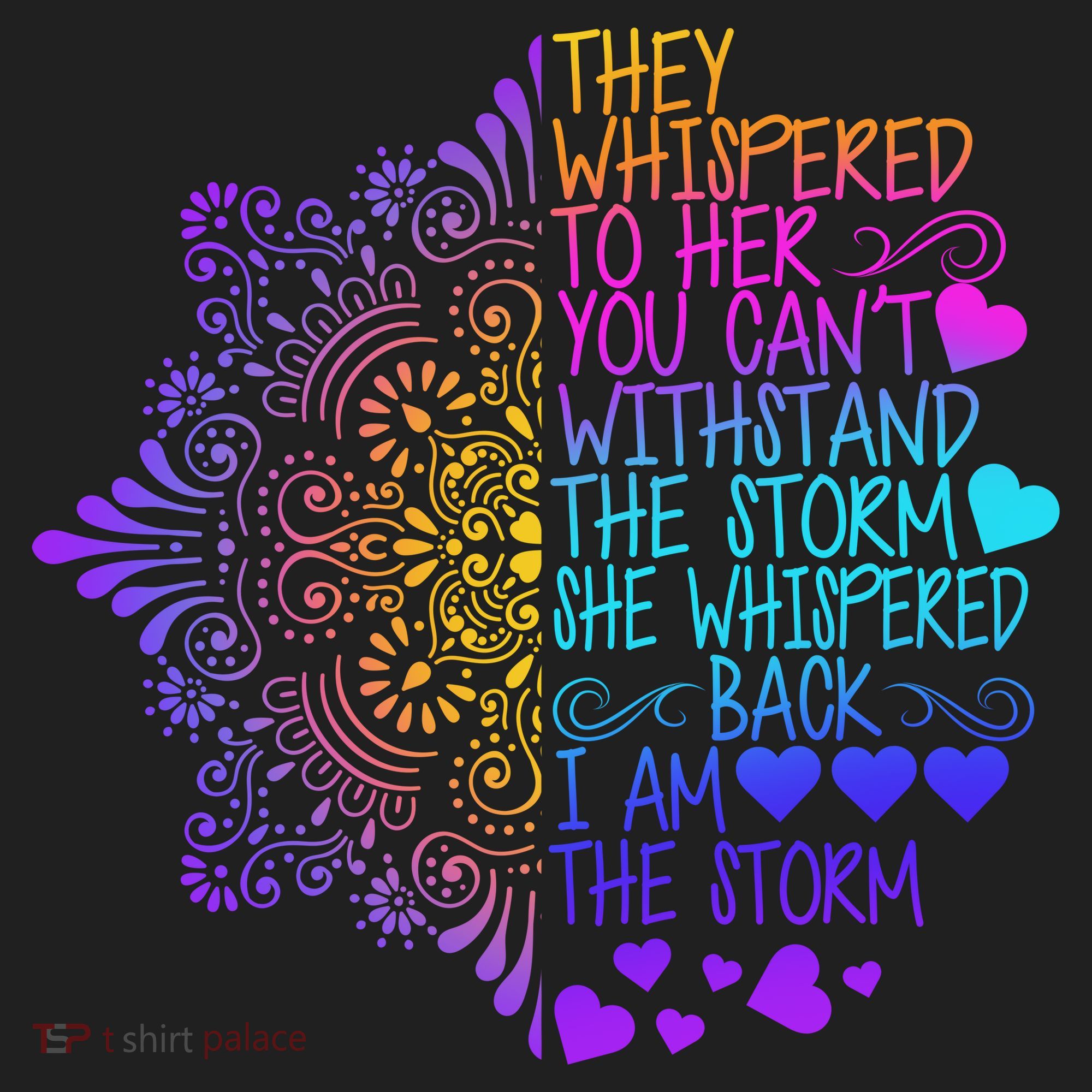 Whispered Back I Am The Storm Floral Beanie