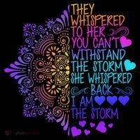 Whispered Back I Am The Storm Floral Women's Hoodie thumb 2