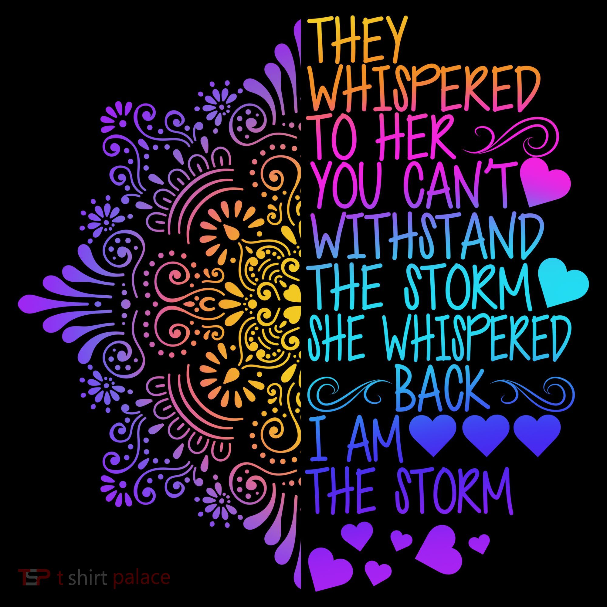 Whispered Back I Am The Storm Floral Women's Hoodie