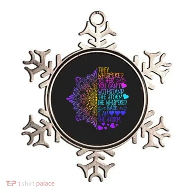 Whispered Back I Am The Storm Floral Ornament