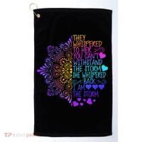 Whispered Back I Am The Storm Floral Golf Towel thumb 0