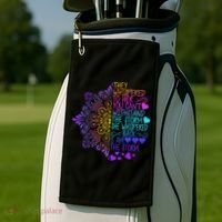 Whispered Back I Am The Storm Floral Golf Towel thumb 2