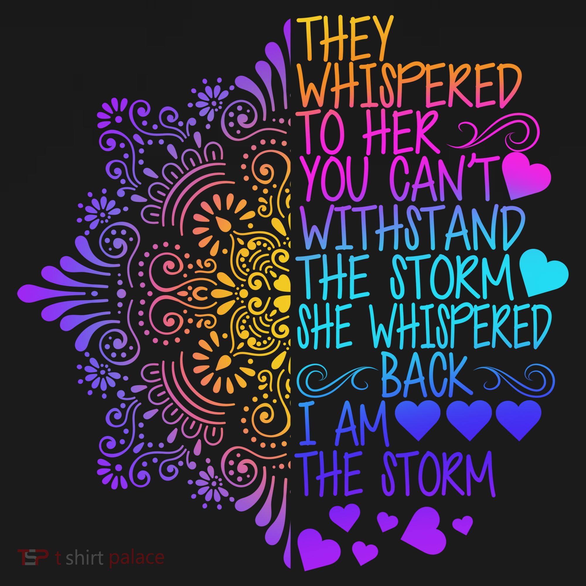 Whispered Back I Am The Storm Floral Kids T-Shirt