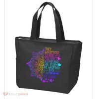 Whispered Back I Am The Storm Floral Tote Bag thumb 3