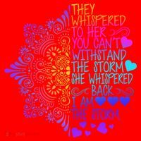 Whispered Back I Am The Storm Floral Santa Hat thumb 1