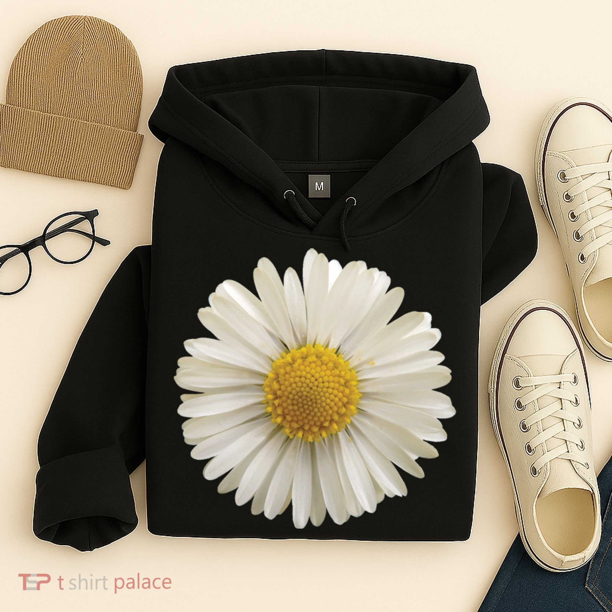 White Daisy Hoodie