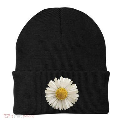 White Daisy Beanie