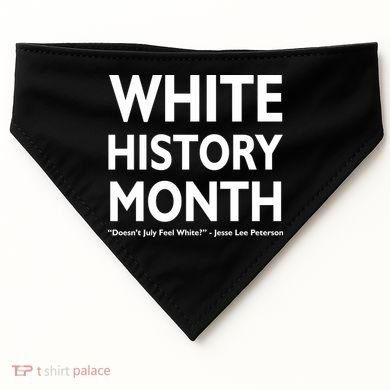 White History Month Doesn't July Feel White USA-Made Doggie Bandana