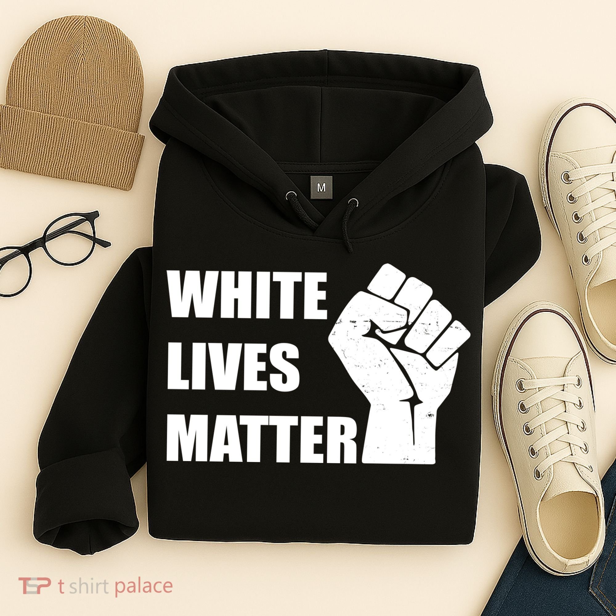 White Lives Matter Fist Hoodie
