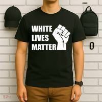 White Lives Matter Fist T-Shirt thumb 6