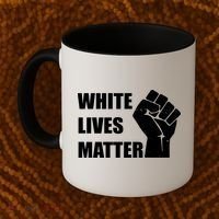 White Lives Matter Fist Coffee Mug thumb 2