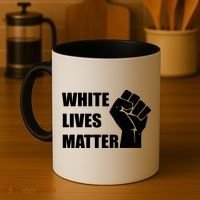 White Lives Matter Fist Coffee Mug thumb 4