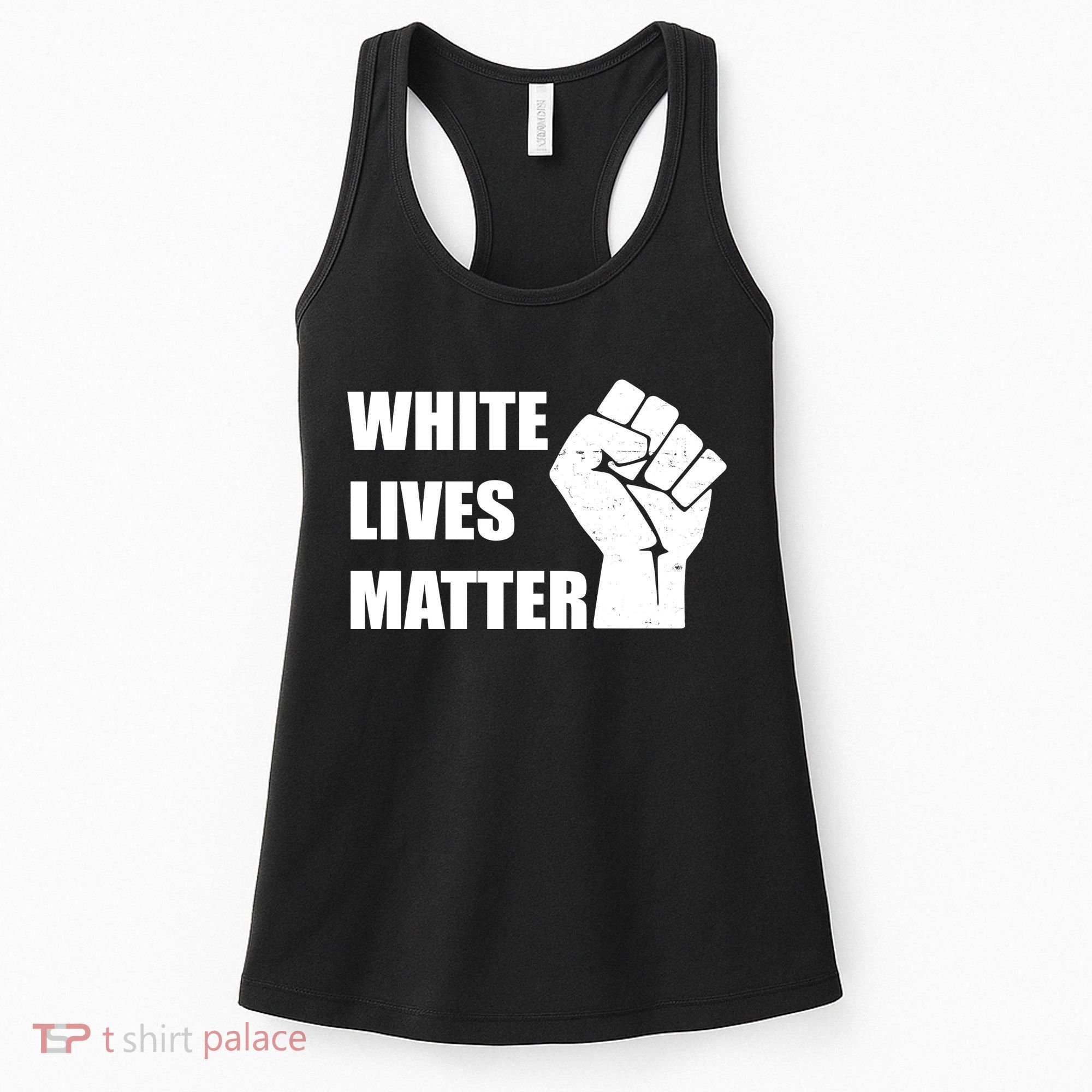 White Lives Matter Fist Women's Tank Top