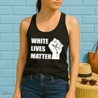 White Lives Matter Fist Women's Tank Top thumb 2