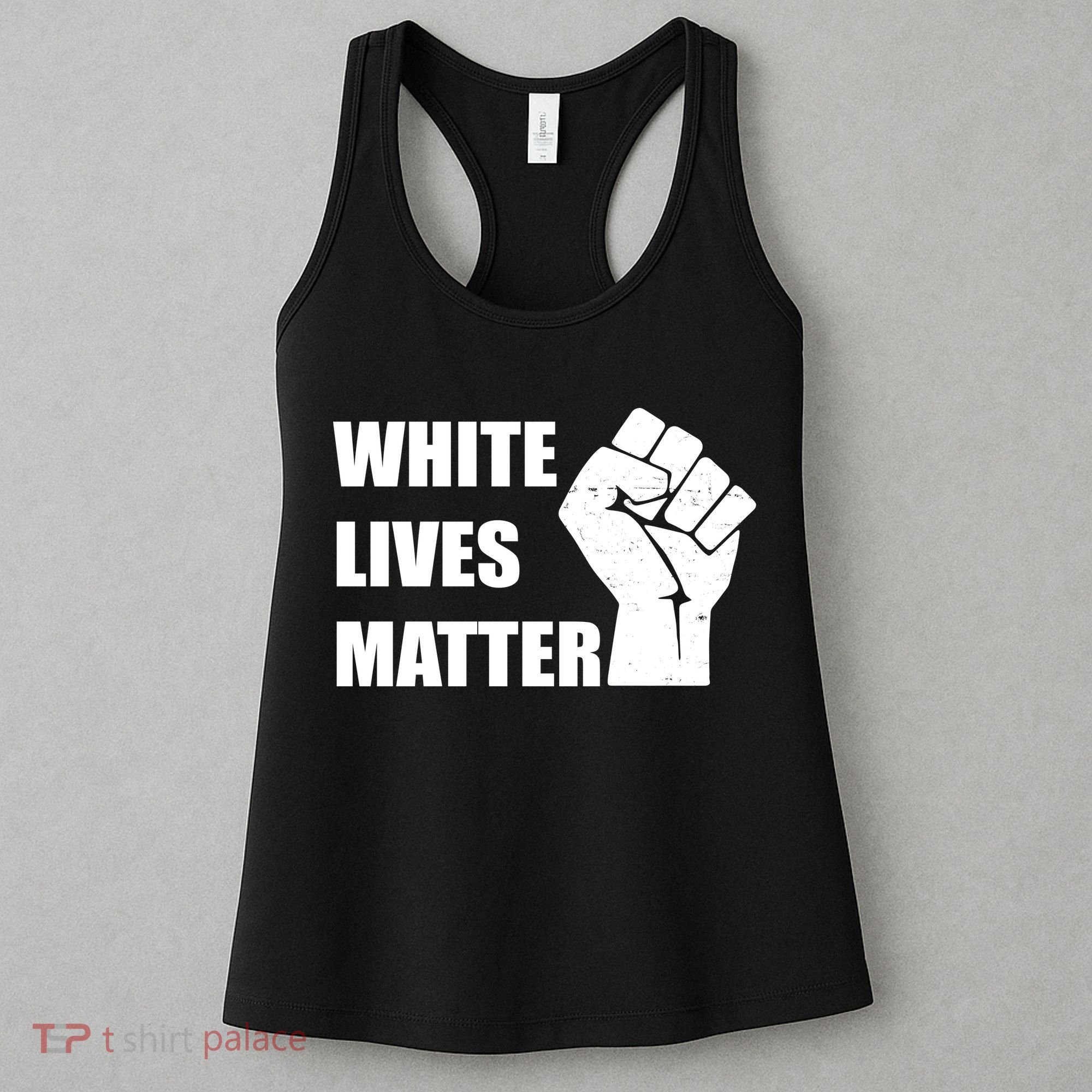 White Lives Matter Fist Women's Tank Top
