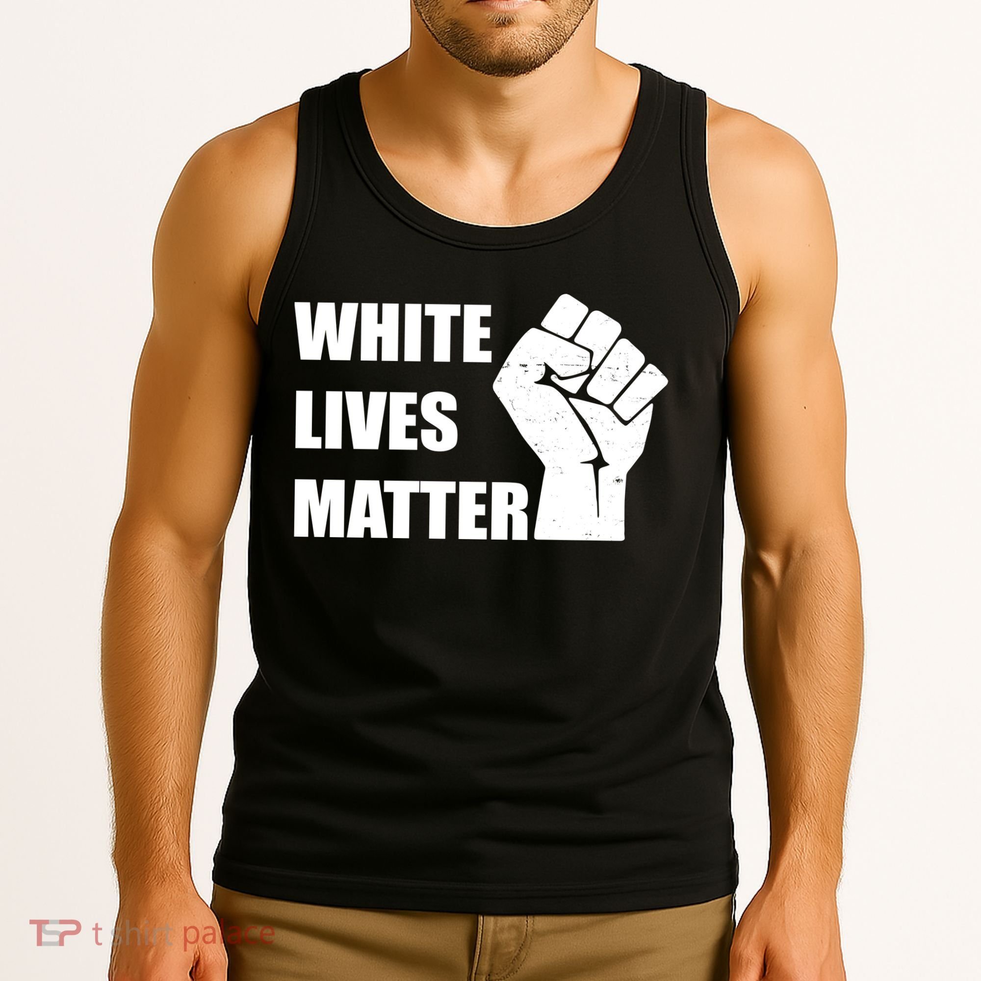 White Lives Matter Fist Tank Top