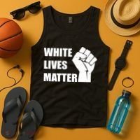 White Lives Matter Fist Tank Top thumb 4