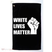 White Lives Matter Fist Golf Towel thumb 0