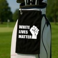 White Lives Matter Fist Golf Towel thumb 2