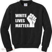 White Lives Matter Fist Kids Sweatshirt thumb 0
