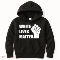 White Lives Matter Fist Kids Hoodie thumb 0