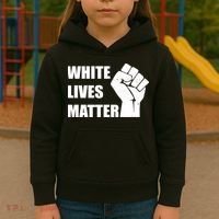 White Lives Matter Fist Kids Hoodie thumb 3