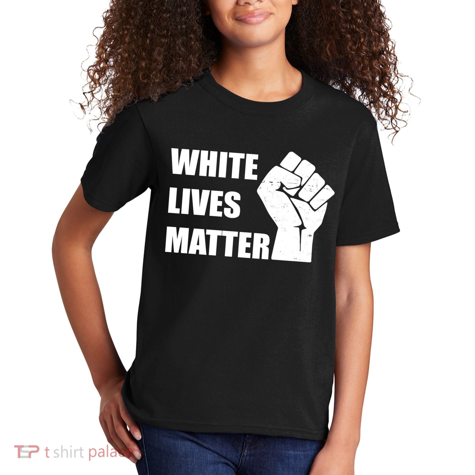 White Lives Matter Fist Kids T-Shirt
