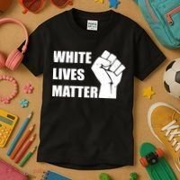 White Lives Matter Fist Kids T-Shirt thumb 3