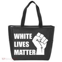 White Lives Matter Fist Tote Bag thumb 0
