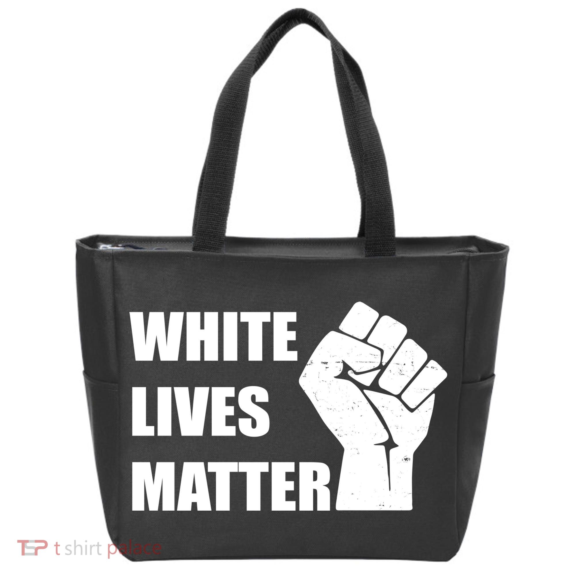White Lives Matter Fist Tote Bag