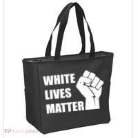 White Lives Matter Fist Tote Bag thumb 2