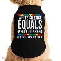 White Silence Black Lives Matter Doggie Tank thumb 0