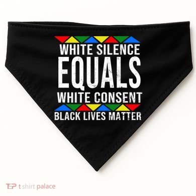 White Silence Black Lives Matter USA-Made Doggie Bandana