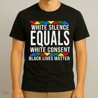 White Silence Black Lives Matter T-Shirt thumb 3