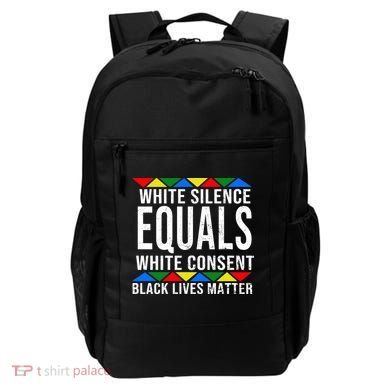 White Silence Black Lives Matter Backpack