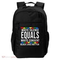 White Silence Black Lives Matter Backpack thumb 0