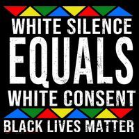 White Silence Black Lives Matter Button thumb 1