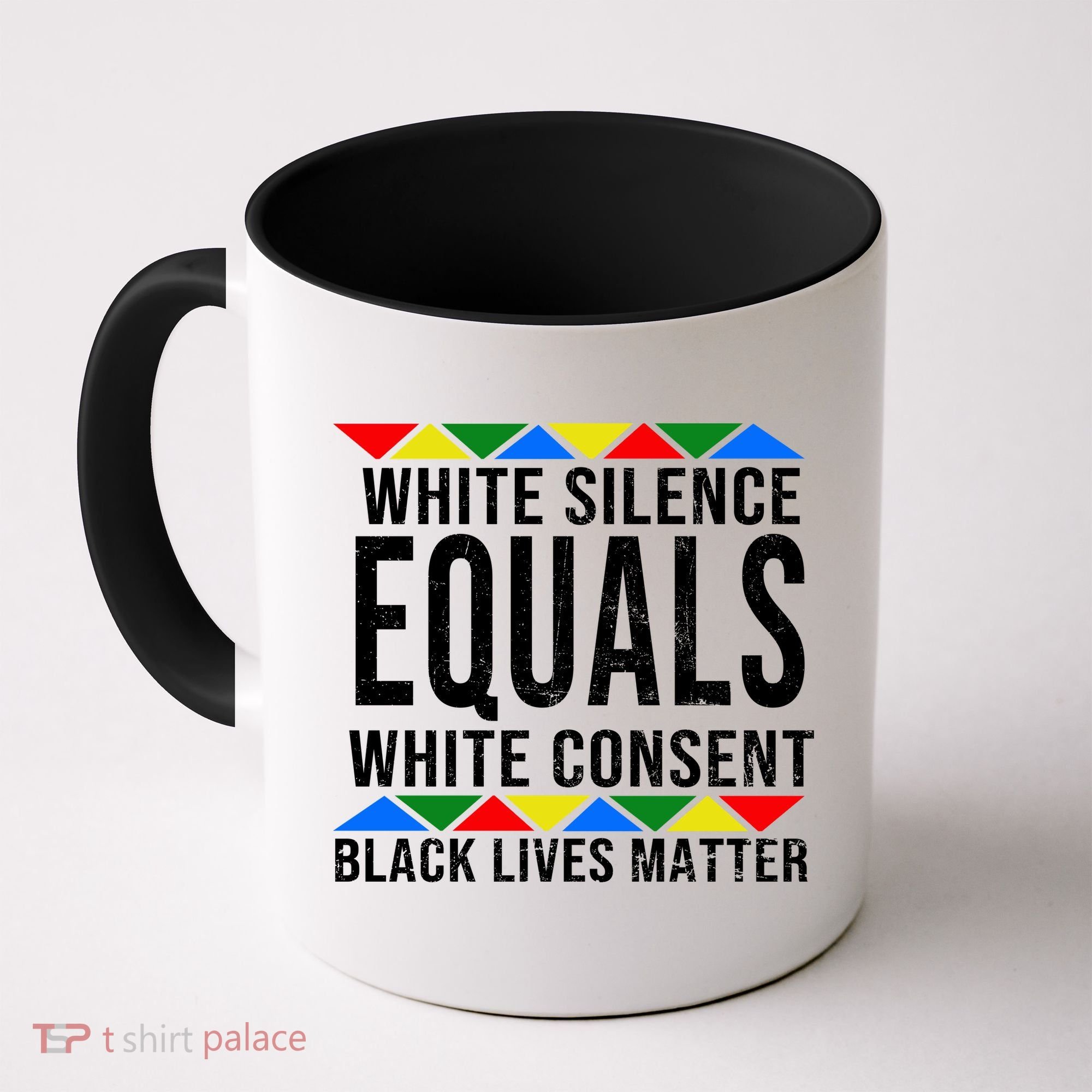 White Silence Black Lives Matter Coffee Mug