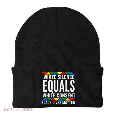 White Silence Black Lives Matter Beanie
