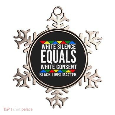 White Silence Black Lives Matter Ornament