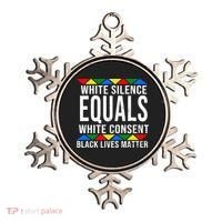 White Silence Black Lives Matter Ornament thumb 0